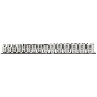 Image of Draper Metric Socket Set on a Metal Rail, 3/8&quot; Sq. Dr. (15 Piece)