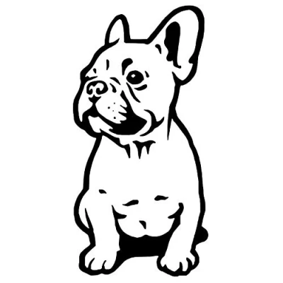 Image of Porfeet Car Sticker, Funny French Bulldog Reflective Vehicle Body Window Decals Sticker Decor Black