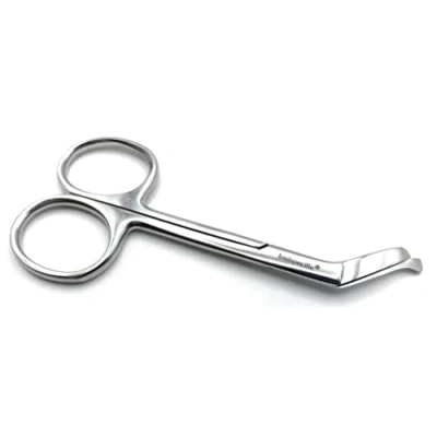 Image of Toolspecific® Stoma Scissors with Curved Cutting Edge and Rounded Tip Stainless Steel Bag for The Base Plate