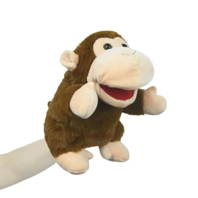 Image of lilizzhoumax Simulation monkey Hand Puppet Plush Toy, Stuffed Zoo Animal Cute Role Playing, Child Interactive Early Education Toys Home Decoration Toys, Gift for Kids