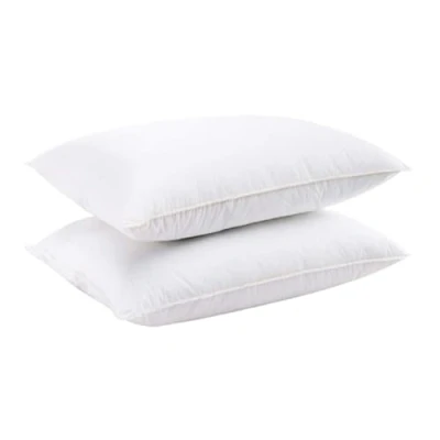 Image of AK InHome Pillows 2 Pack Luxury Hotel White Soft Support Front Stomach Sleepers Bed for Neck &amp; Shoulder Pain Hypoallergenic Orthopedic Pillow Standard Size (50x75cm)