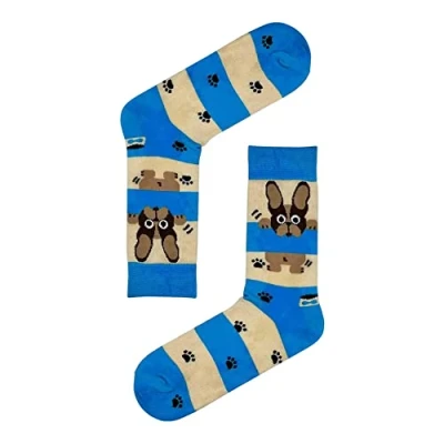 Image of French Bulldog Socks/Novelty Socks/Gifts Socks/Cute Socks/Animal Socks/Fun Socks/Unisex Socks