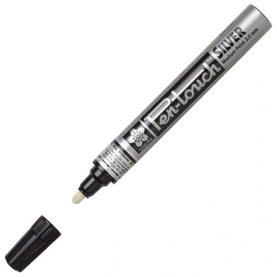 Image of Pen Touch Medium Point, Paint Ink, Silver, 0.02 x 4.9 1.9 cm