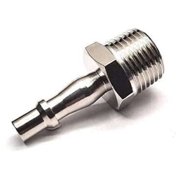 Image of Male Pneumatic Coupling Adaptor 1/2&quot; BSPT Thread PCL Airflow Air Line Hose Fitting ACA6584 Type
