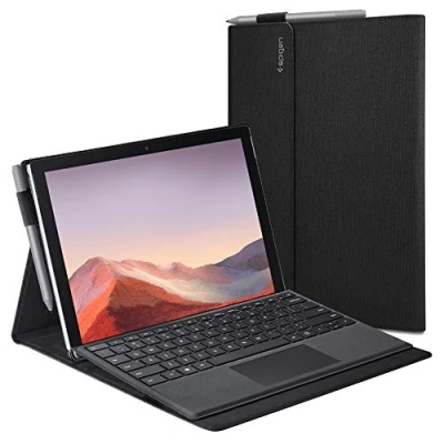 Image of Spigen Stand Folio Compatible with Microsoft Surface Pro 7 Plus (2021) / (2019) 6 Case (2018) Black