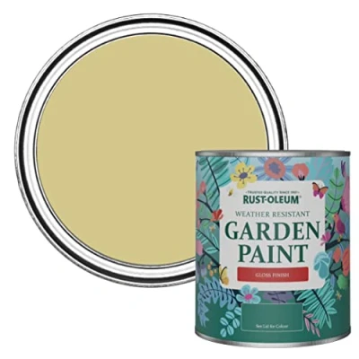 Image of Rust Oleum Green Mould Resistant Garden Paint In Gloss Finish Wasabi 750ml