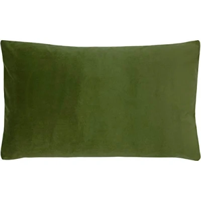 Image of Paoletti Sunningdale Polyester Filled Cushion, Olive, 30 x 50cm