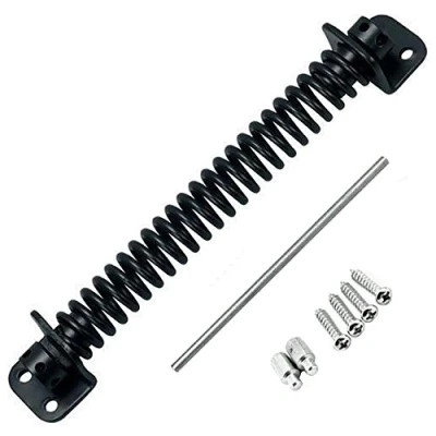Image of Securit Black Adjustable Spring Gate and Door Closer 250mm (10&quot;)