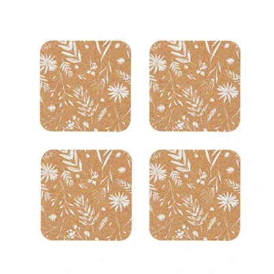 Image of Natural Elements Set of 4 Cork Coasters