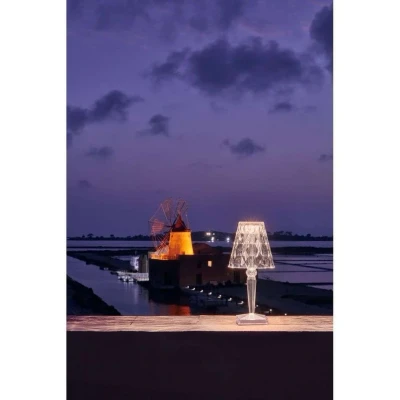 Image of Kartell Battery Portable Table Lamp IP54 Green Orange