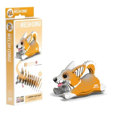 Image of EUGY Welsh Corgi Model 3D Craft Kit