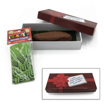 Image of ihoot Poo in a Gift Box &amp; Whoopee Cushion 2 1 Bundle Gag Gifts, Party Bag Fillers for Kids, Stocking Kids Prank Kit Boys