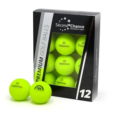 Image of Second Chance Recycled Lake Golf Balls, 12 Pack, Mixed Ideal for Practice and Play, Ball Assortment, Green