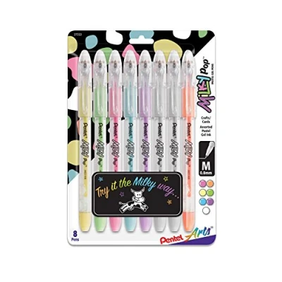 Image of PENTEL ARTS Milky POP Gel PENS Assorted, Multi Coloured, One Size