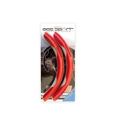 Image of OCC MOTORSPORT STEERING WHEEL COVER 2 PIECES CAR RED COLOUR