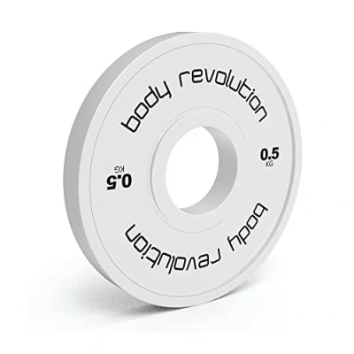 Image of Fractional Olympic Weight Plates 0.5kg 2.5kg Coated Cast Iron Discs, Powerlifting &amp; Bodybuilding Weights Home Gym Equipment for Strength Training Workouts by Body Revolution