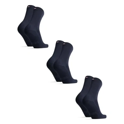 Image of DANISH ENDURANCE Bamboo Socks, Anti Sweat, Mens Black Breathable, Socks Women, Unisex, 3 Pack, Navy Blue, 6 8