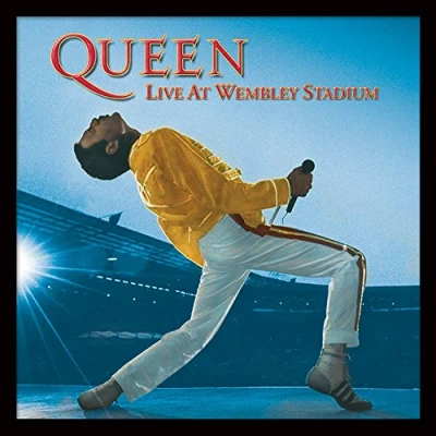 Image of Queen ACPPR48056 Live at Wembley 12&quot; Album Cover Framed Print, MDF, Multi Colour, 32 x 1.5 cm