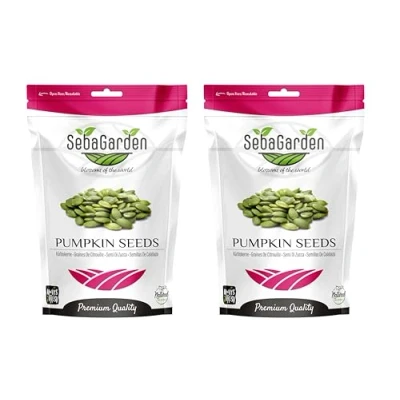 Image of Seba Garden Pumpkin Seeds 2Kg Grade A Raw Source of Protein, High Fiber Content, Iron, Non GMO