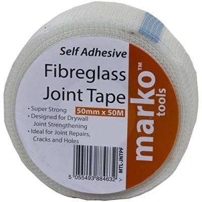 Image of marko Fibreglass Joint Tape 50M Mesh Plasterboard Repairs Decorating Wall Ceiling Hole
