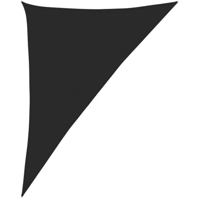 Image of vidaXL Sunshade Sail 160 g/m² Black 4x5x6.8 m HDPE