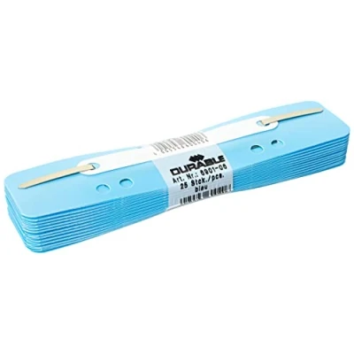 Image of Durable 690106 Flexi Fastener Binders Plastic Holder with Universal Perforations 60/80 80 mm Spacing Size 34 x 150 Optimal Capacity 200 Sheets Colors Blue lot of 250