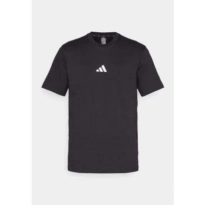 Image of adidas Men&#039;s Essentials Small Logo Single Jersey TEE, Black/White, XS
