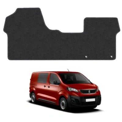 Image of Rubber Floor Mats for the Peugeot Expert (2016+) UK Models Custom Van Accessory Tailored fit Heavy Duty, Waterproof &amp; Anti Slip Work with Clips