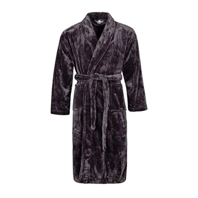 Image of Mens 1 Pack SOCKSHOP Heat Holders Fleece Dressing Gown Antique Silver S