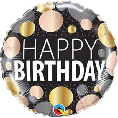 Image of Qualatex 18&quot; Large Metallic Dots Foil Balloon Multicolor
