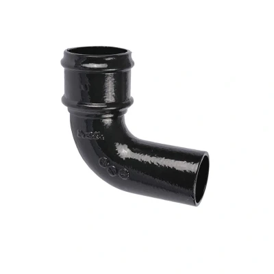 Image of Saint Gobain Classical Plus Cast Iron Downpipe 92.5dg Bend 100mm Black Pam Building Products