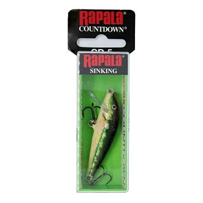 Image of Rapala CountDown Lure with Two No. 10 Hooks, 0.9 1.8 m Swimming Depth, 5 cm Size, Minnow