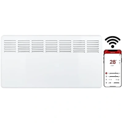 Image of MYLEK Panel Space Heater 2KW Eco Smart WiFi App Radiator Electric Low Energy, 1KW,1.5KW, Available Wall Mounted or Floor Standing, Bathroom IP24 Rated for Homes, Offices (2000w)