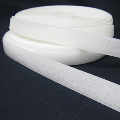 Image of 10M (Metres) 20mm White Hook &amp; Loop Tape/Roll Sew On (Not Adhesive) Both Sides Included