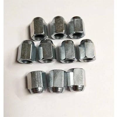 Image of 10x FEMALE BRAKE UNION NUTS imperial steel pipe tubing 3/8&quot;UNF x 24tpi Joiner
