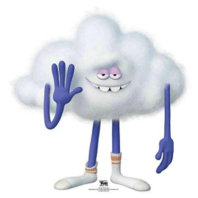 Image of STAR CUTOUTS SC1507 Cloud Guy Trolls Cardboard Cutout Perfect for Parties Height 69cm Width 67cm, Solid, Multicolour, Regular