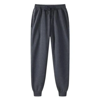 Image of Womens Joggers Pants Elastic Waisted Sweatpant with Pockets Casual Active Workout Running Sports Trousers Ladies Jogging UK Drawstring Tracksuit Bottoms Grey M