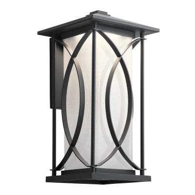 Image of Kichler Ashbern Outdoor 1 Light Wall Lantern Textured Black IP44