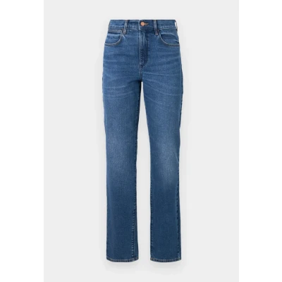 Image of Wrangler Damen Straight Jeans, Vintage Blue, 28W x 32L