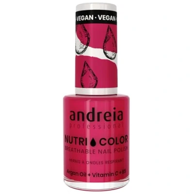 Image of Andreia Professional NutriColor Breathable Nail Polish Vegan and Cruelty Free DIY Art with Long Lasting Gloss Finish Colour NC37 Bright Red 10.5ml