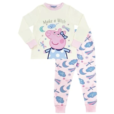 Image of Peppa Pig Girls Pyjamas Make a Wish PJs Nightwear (Peppa Wish, 3 4 Years)
