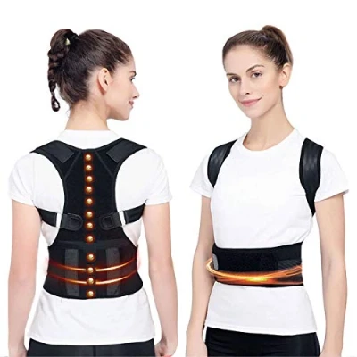 Image of Magnetic Posture Corrector, Medical Grade Adjustable Straighten Correct Humpback Corrective Brace Shoulder Back Belt Lumbar Support Straps Relieves Neck Spine Pain