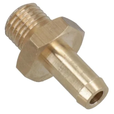 Image of AB Tools Brass Brake Pipe Hose Tail Adaptor Connector Fitting 7/16 Male 5/16 UNF