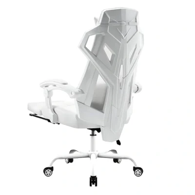Image of GTPLAYER Mesh Gaming Chair with Footrest 3D Stereoscopic Frame Support Ergonomic Fabric Cover Desk Reclining Computer Height Adjustable Office Black