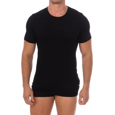 Image of Bikkembergs Mens Fashion Bamboo short sleeve T shirt BKK1UTS03SI man Black Cotton Size X Large