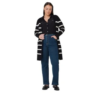 Image of EVANS Curve Fit Indigo Straight Leg Jeans Women&#039;s Plus Size