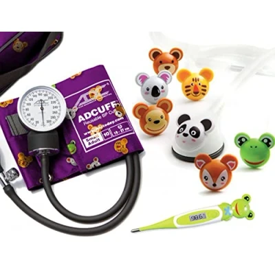 Image of Adc Pro’S Combo Adimals Kit, Pocket Aneroid Sphygmomanometer, Pediatric Stethoscope And Thermometer