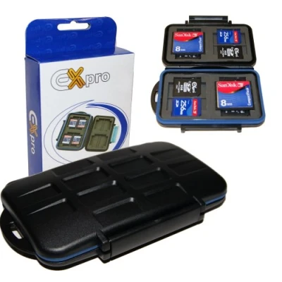 Image of Ex Pro® Tough store Waterproof Memory Card Case for [SD/SDHC/SDXC/Compact Flash/CF] Black