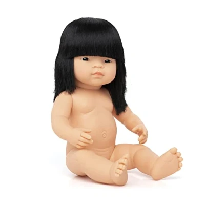 Image of Miniland Miniland31056 Baby Doll Asian Girl W/O Underwear, Multi Color