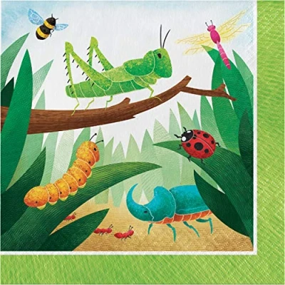 Image of Creative Converting Bugs Party Printed Luncheon Napkins 16pcs